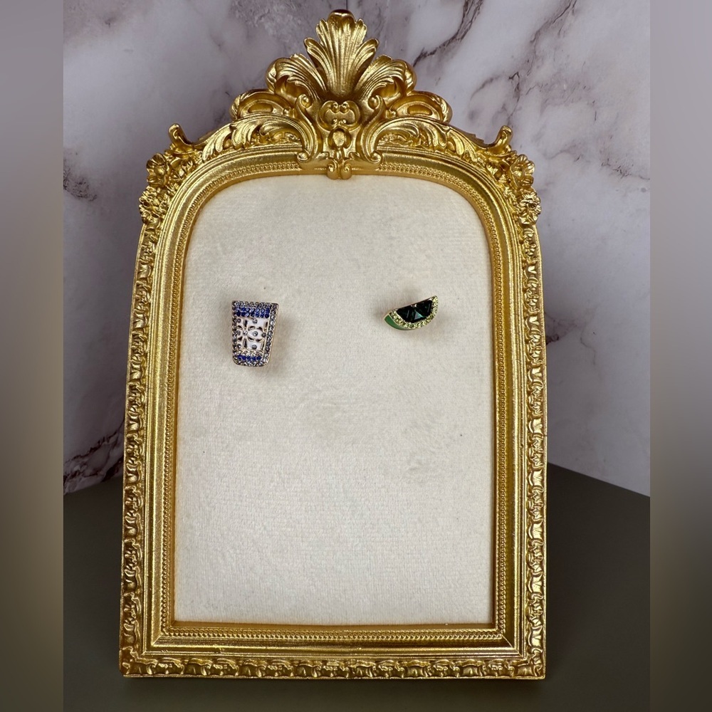 🍋🟩Tequila & Lime Cocktail Stud Earrings | Asymmetrical Holiday Earrings | NWT